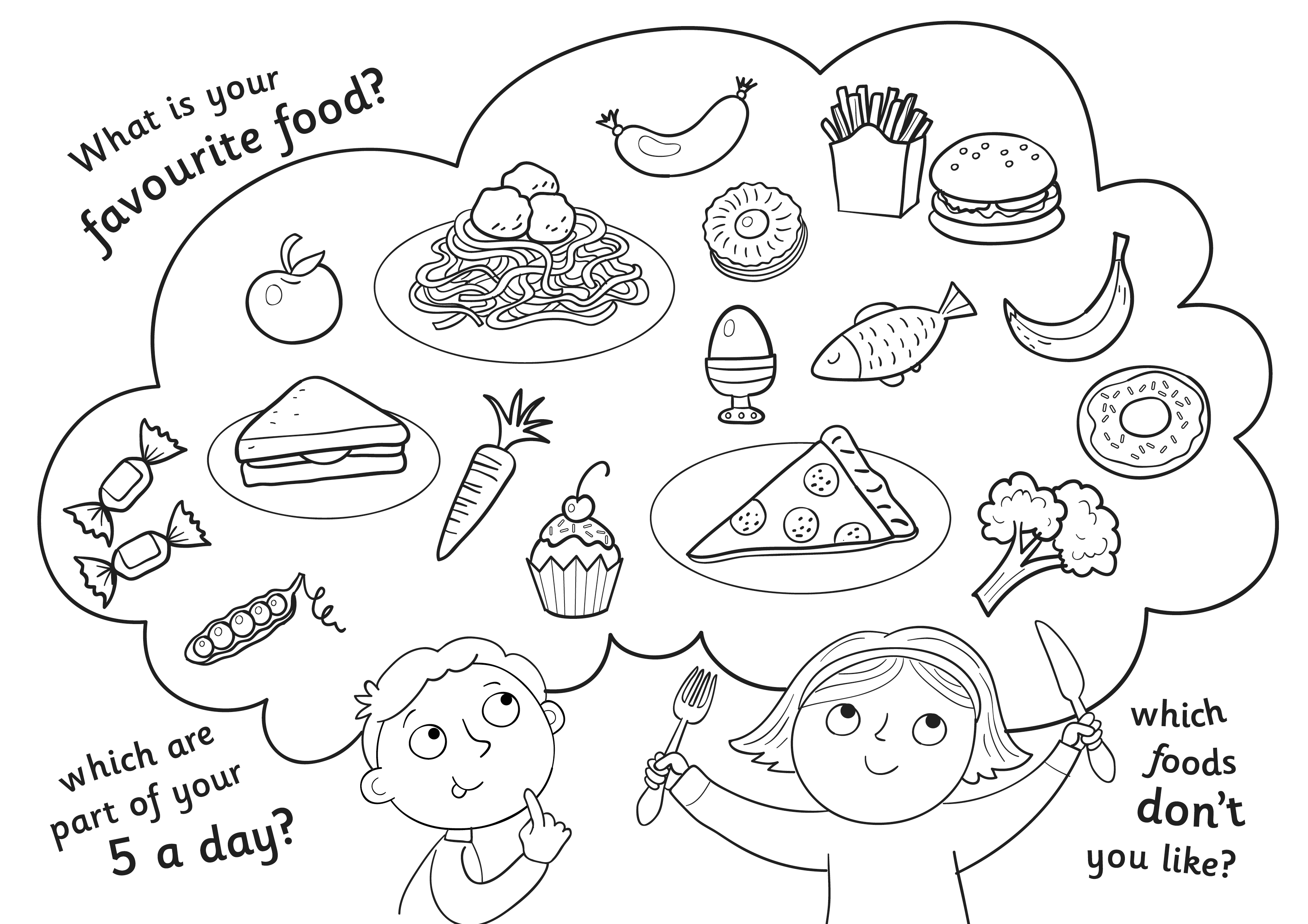 100 Page Foodie Tear Off Colouring And Activity Pad